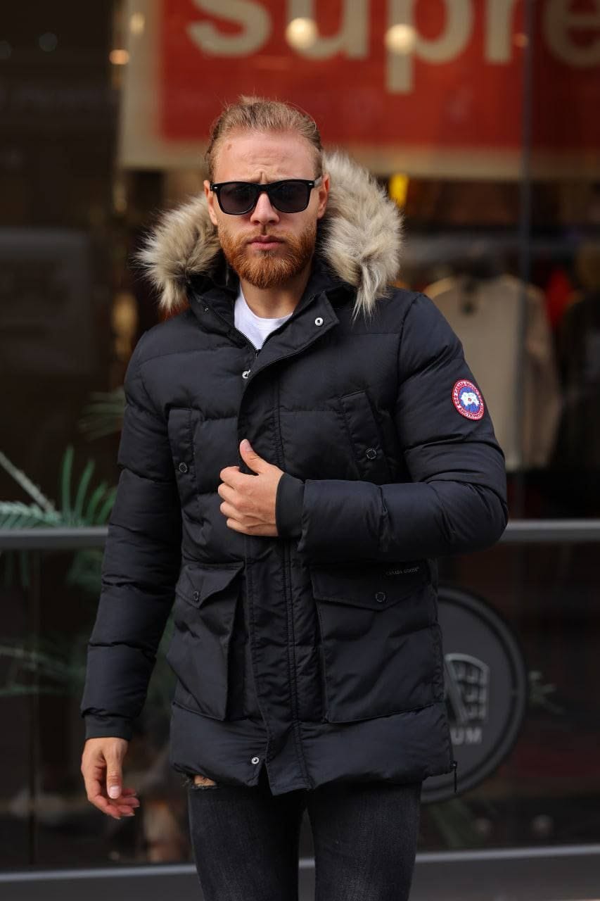 Winter jacket for men black mens coat