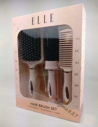 African Shop Near Me - Elle Women Hair Brush Set Paddle Brush Round Brush Comb Gift Set