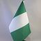 Nigeria flag 21 x 14 cm - nigerian table flag 5'' x 8''  - desk  flag, black plastic stick and base