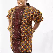 Plus Kisi African Kente Print Dress